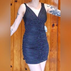 NWT Polka Dot Ruched Bodycon Dress Forever 21